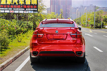 寶馬X6電鍍紅——郴州市皇家音響