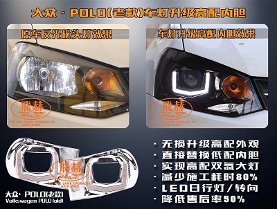 新款POLO升級(jí)歐司朗套件雙光透鏡