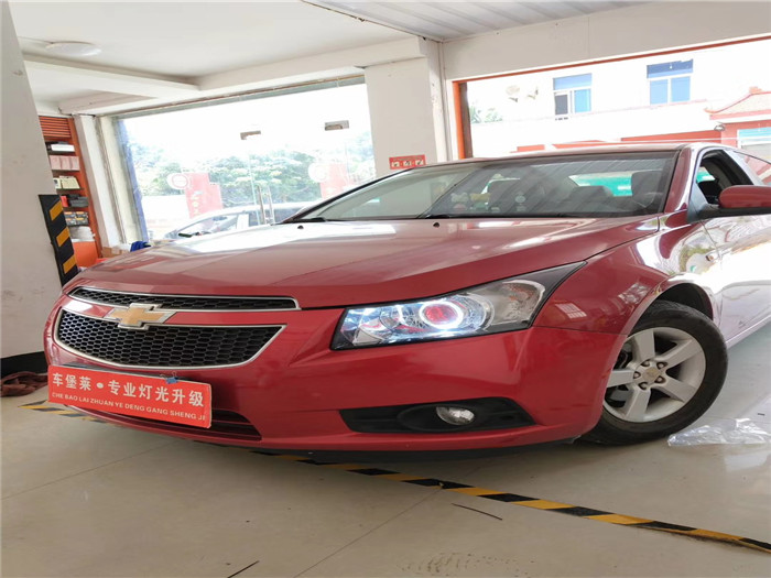 莆田專(zhuān)業(yè)汽車(chē)大燈改裝科魯茲大燈改裝氙氣燈海拉五雙光透鏡天使眼惡魔眼車(chē)堡萊專(zhuān)業(yè)車(chē)燈改裝