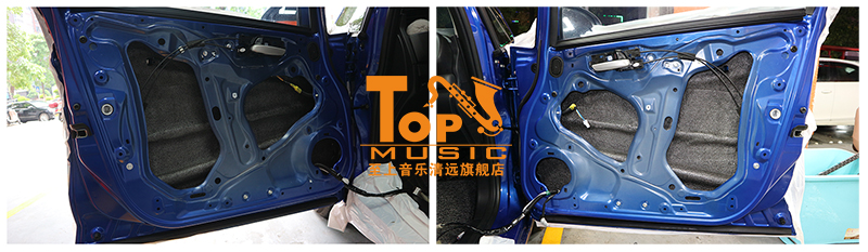 清遠(yuǎn)汽車(chē)音響改裝本田飛度全車(chē)俄羅斯DR隔音之四門(mén)隔音，靜音超乎你想象！