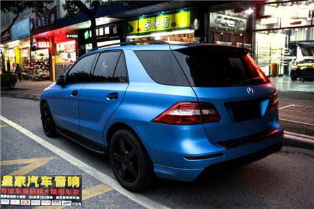 奔驰ML350电光金属蓝——郴州市皇家音响