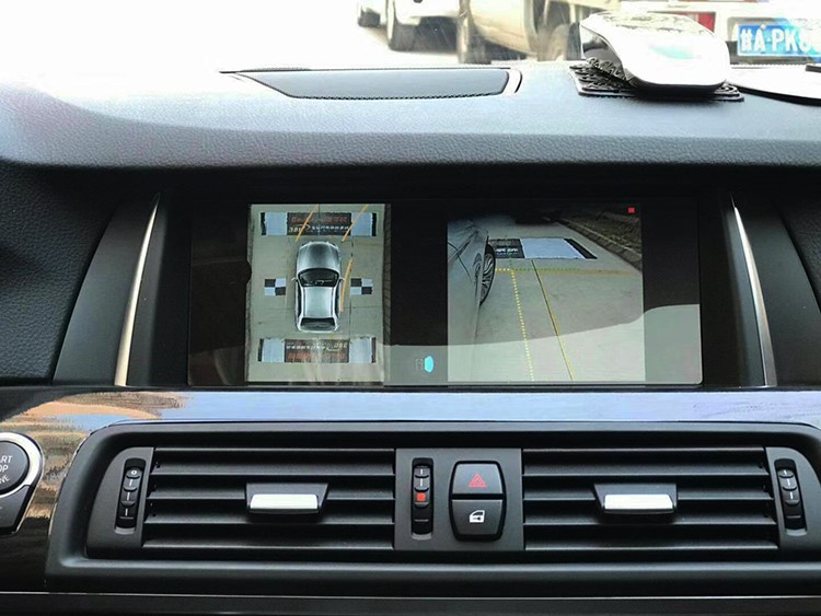 【西安亿之星】宝马5系改装道可视360度全景倒车系统