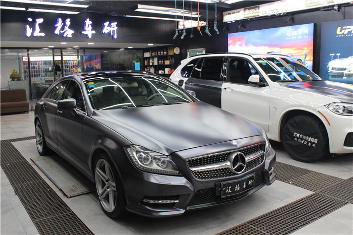 湖南車身改色貼膜 奔馳全車改色電光深灰 美國Teckwrap改色膜