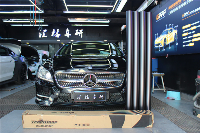 湖南車身改色貼膜 奔馳全車改色電光深灰 美國Teckwrap改色膜