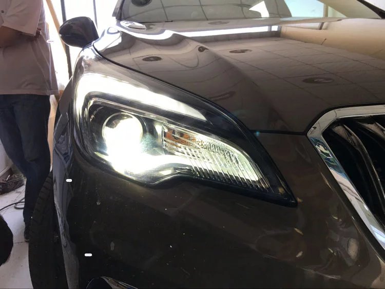 北京改燈專業(yè)店打造 別克昂科威 車燈改裝 海拉六代透鏡