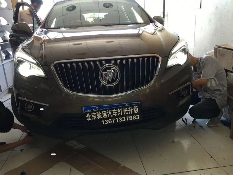 北京改燈專業(yè)店打造 別克昂科威 車燈改裝 海拉六代透鏡