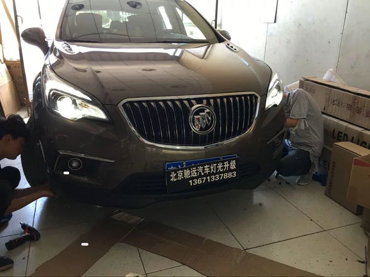北京改燈專業(yè)店打造 別克昂科威 車燈改裝 海拉六代透鏡