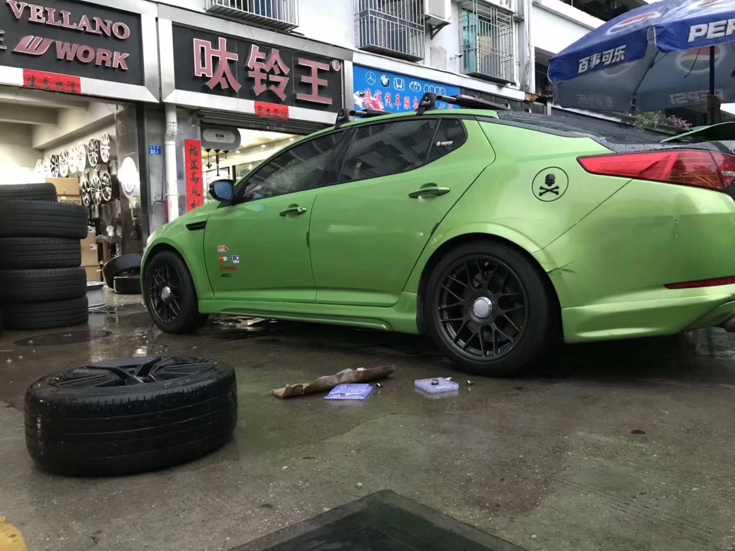 起亞 K5 ，換 BBS 18寸 完工 ！