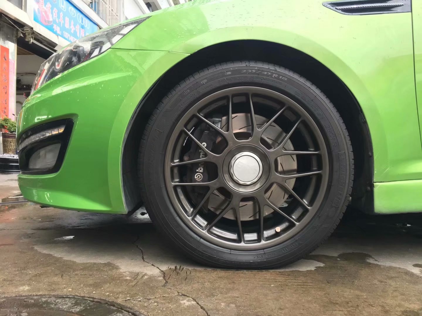 起亞 K5 ，換 BBS 18寸 完工 ！