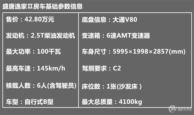國產(chǎn)自動(dòng)檔加長(zhǎng)軸大通V80房車(盛唐房車)