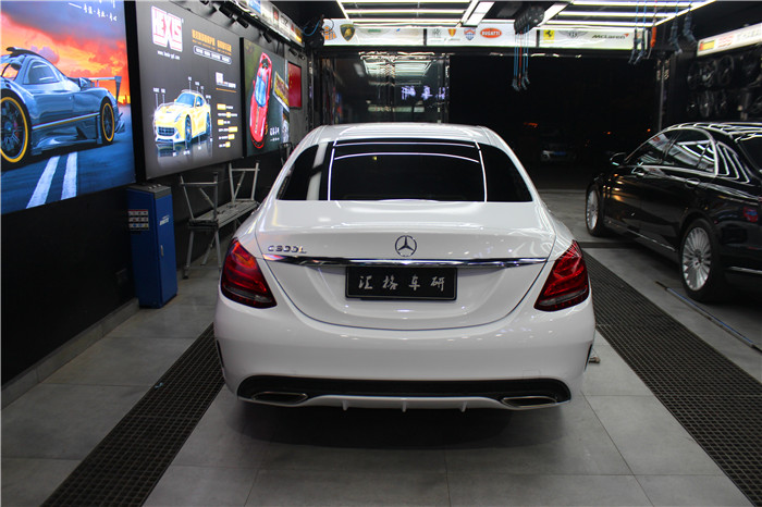 長沙汽車改色膜 奔馳全車改色貼膜 美國禿鷹Teckwrap高亮白