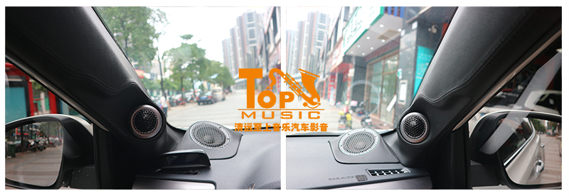 清遠(yuǎn)汽車音響改裝豐田RAV4改裝歌劇世家DSP i10+VS365+雙U3低音炮！