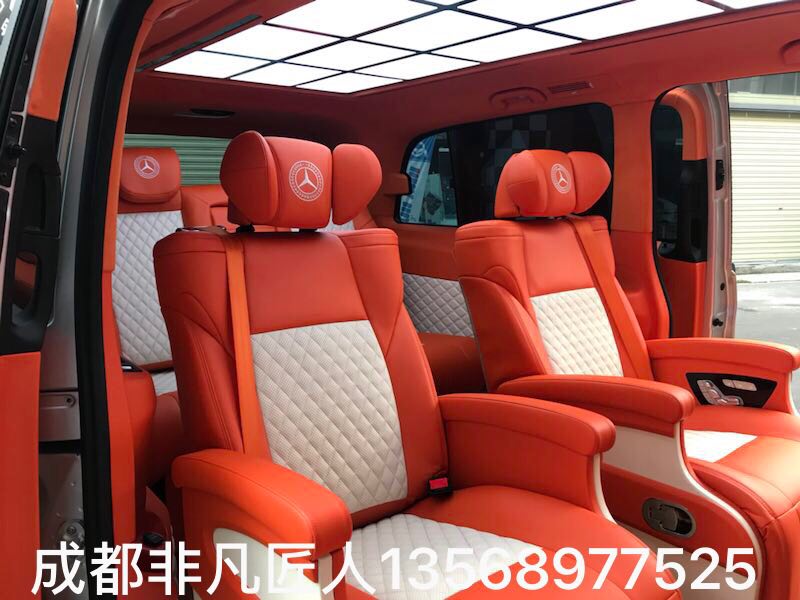 成都非凡匠人威霆內(nèi)飾豪華改裝升級(jí)橙色風(fēng)暴