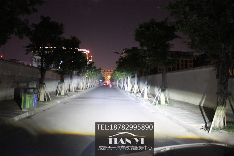 成都標(biāo)致5008改車(chē)燈改裝四透鏡易改套件米石LED大燈雙光透鏡