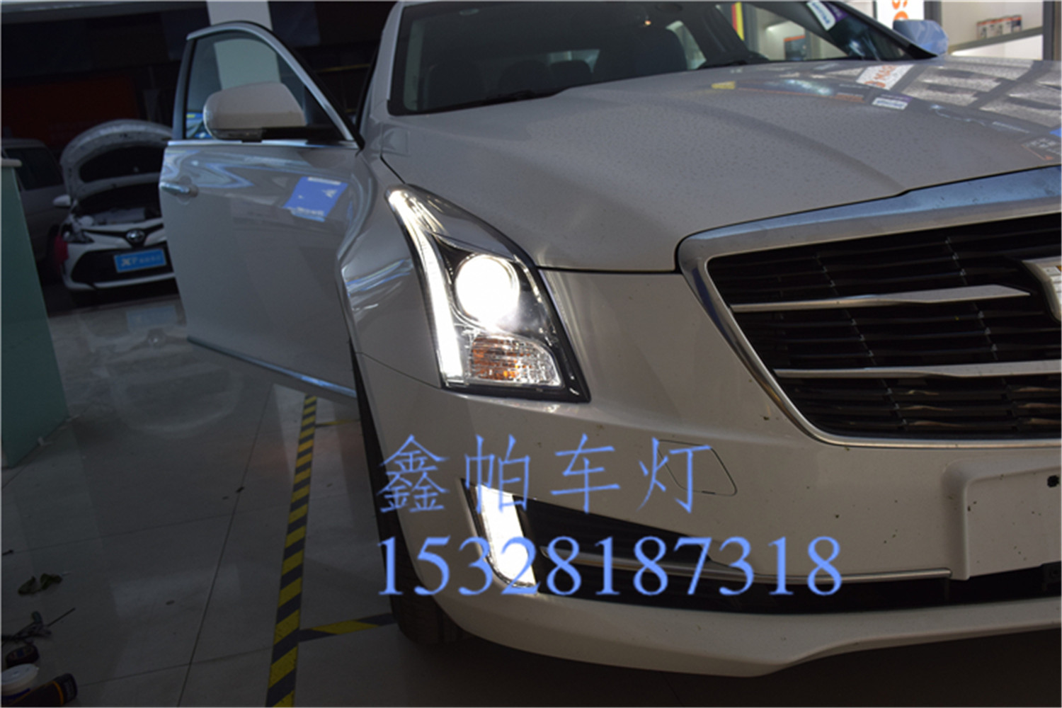 凱迪拉克ATS L XT5  大燈升級(jí)氙氣燈LED日行燈天使眼惡魔眼