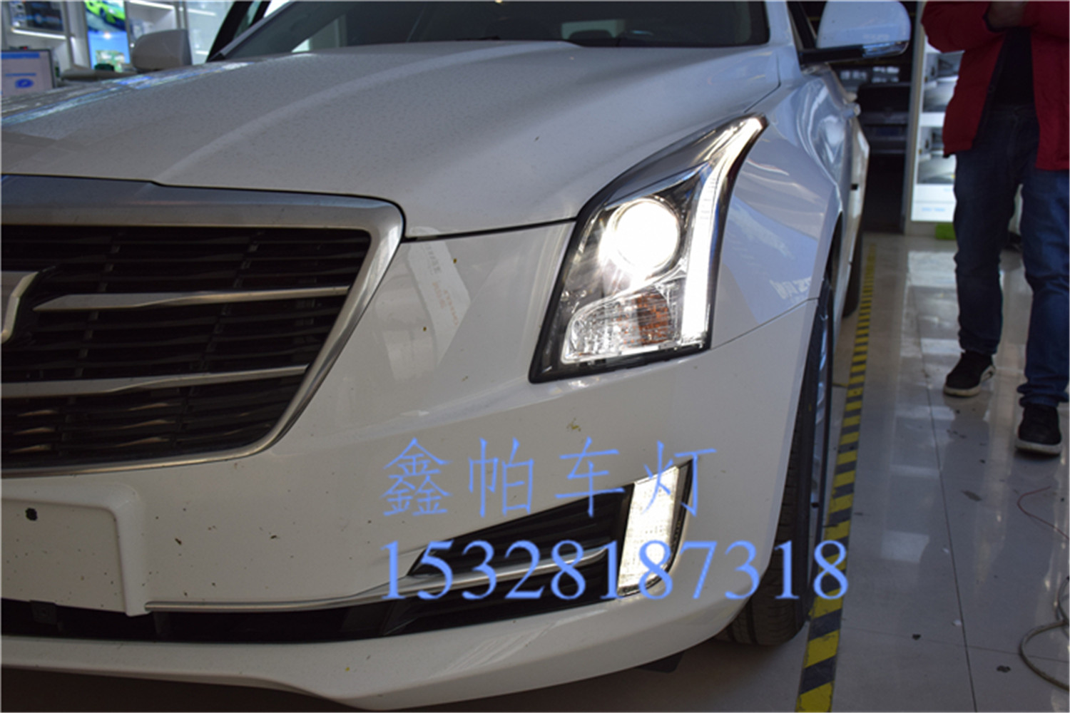 凱迪拉克ATS L XT5  大燈升級(jí)氙氣燈LED日行燈天使眼惡魔眼