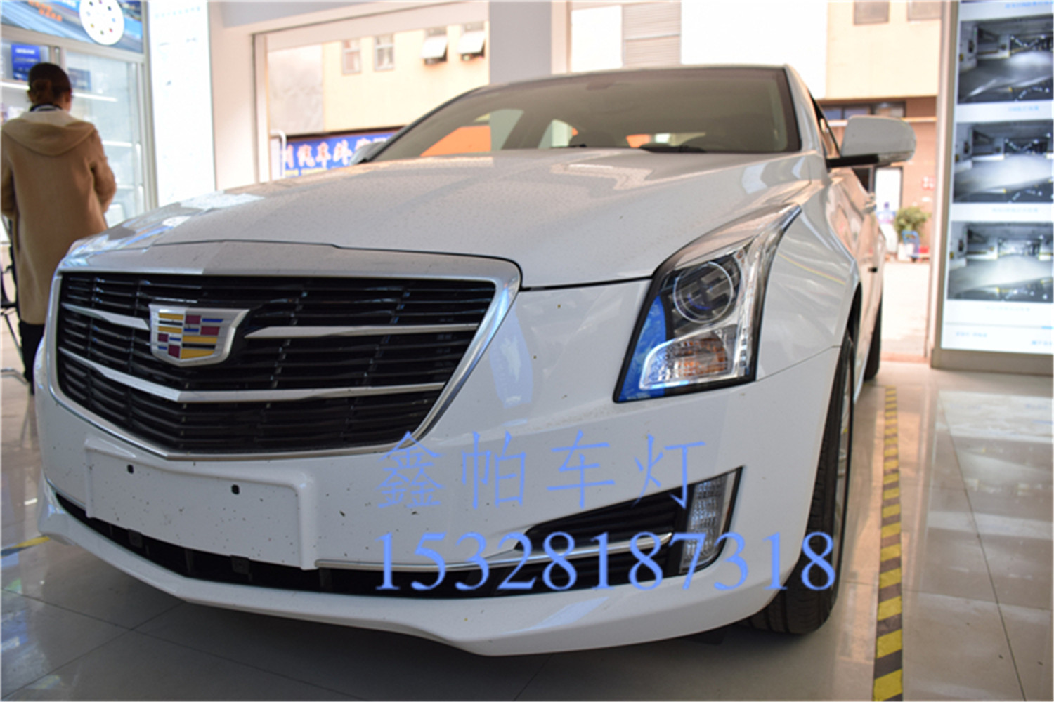 凱迪拉克ATS L XT5  大燈升級(jí)氙氣燈LED日行燈天使眼惡魔眼