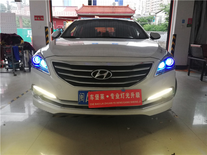 莆田現(xiàn)代名圖大燈改裝四近四遠(yuǎn)首例案例分享車堡萊專業(yè)車燈改裝
