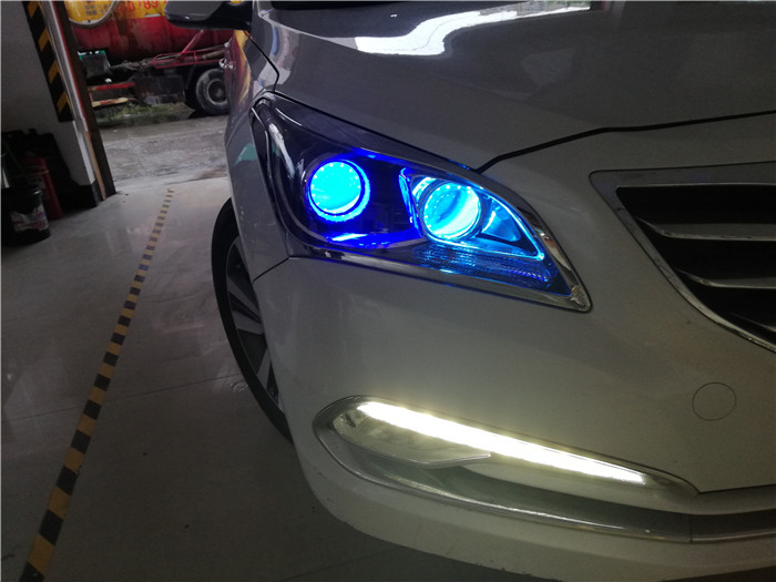 莆田現(xiàn)代名圖大燈改裝四近四遠(yuǎn)首例案例分享車堡萊專業(yè)車燈改裝