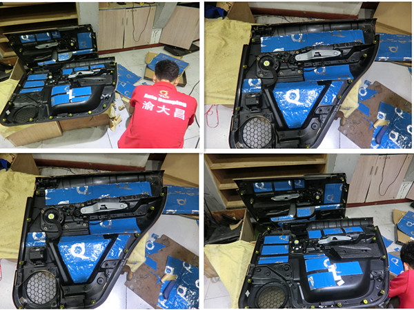 重慶汽車音響改裝哪家好？重慶渝大昌路虎攬勝全車隔音降噪安博士藍鉆汽車隔音吸音棉改裝