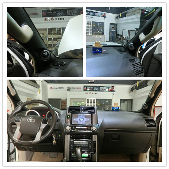 重慶汽車(chē)音響改裝哪家好？重慶渝大昌豐田普拉多音響改裝德國(guó)零點(diǎn)和全車(chē)安博士隔音