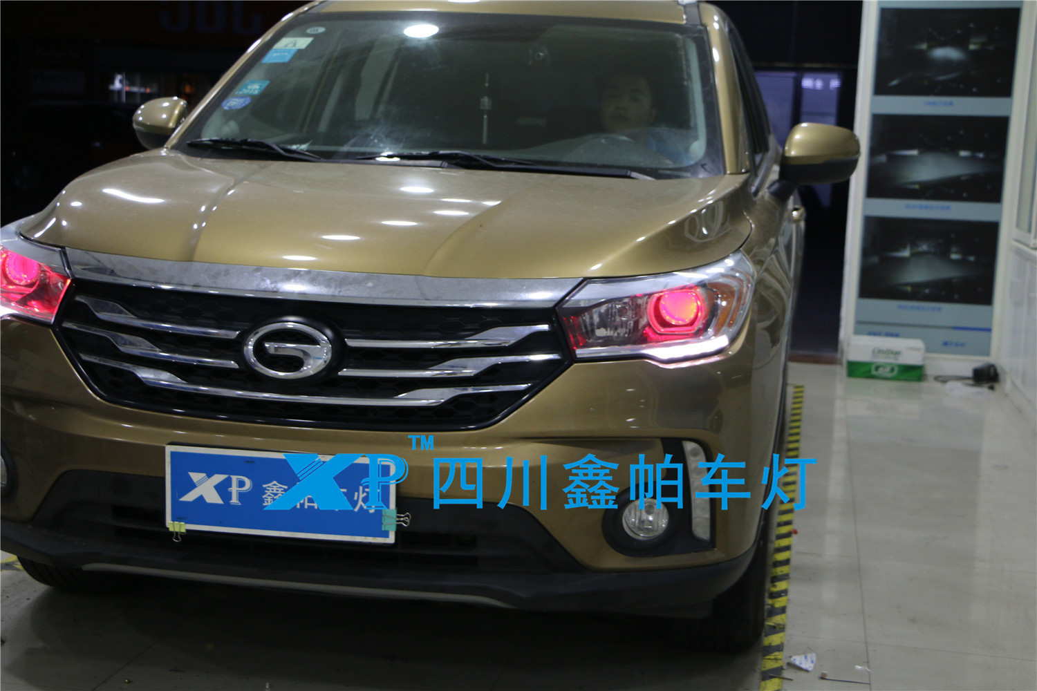 傳祺GS4大燈改裝升級(jí)LED天使眼惡魔眼氙氣燈專業(yè)改燈鑫帕車燈