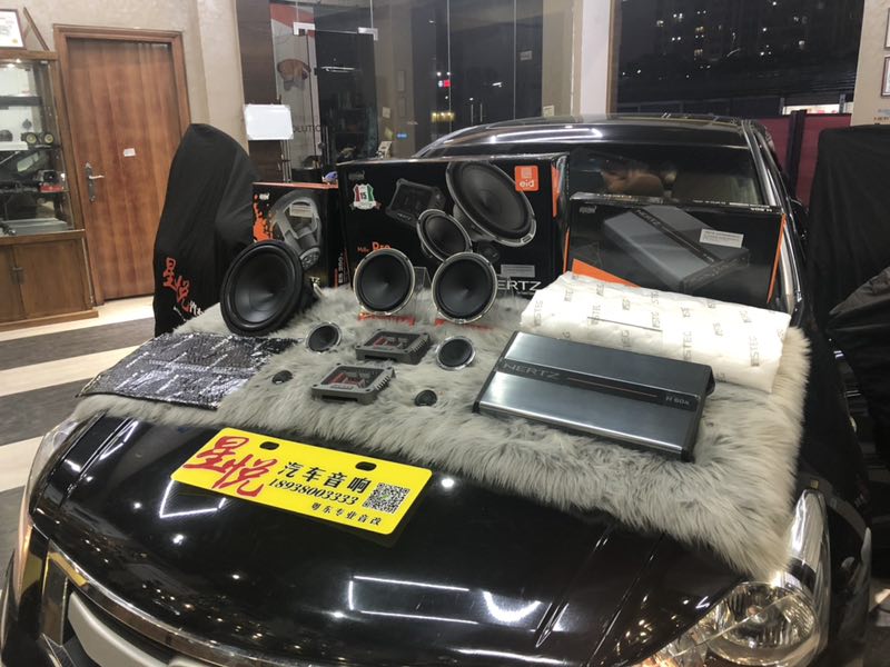 汕頭星悅汽車音響本田雅閣汽車音響改裝倒模意大利赫茲15周年三分頻喇叭隔音低音炮星悅套餐