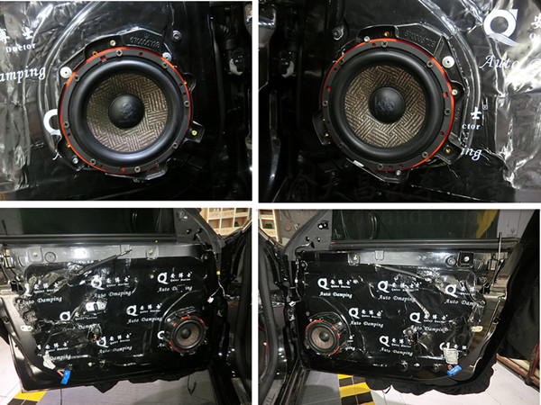 重慶汽車音響隔音改裝之重慶渝大昌瑪莎拉蒂Q(mào)4汽車音響改裝德國(guó)零點(diǎn) 低音尾箱倒模