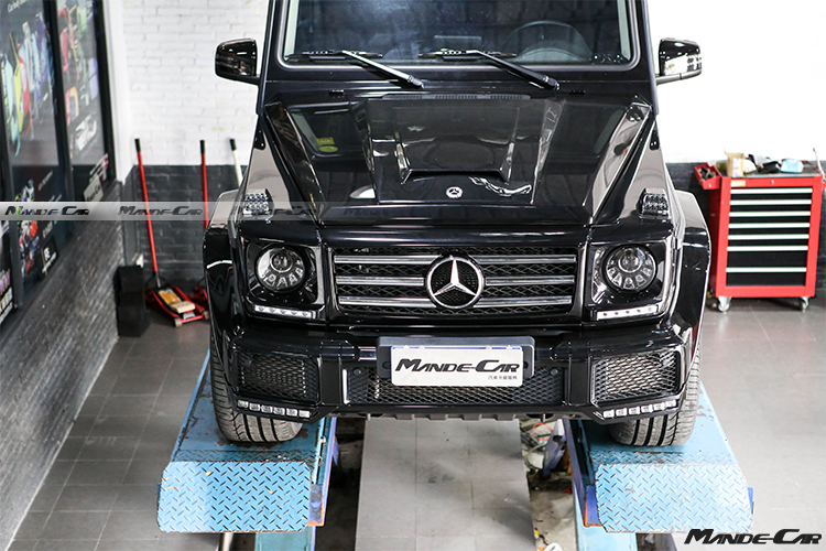 2018款奔馳G350改裝巴博斯前唇包角款