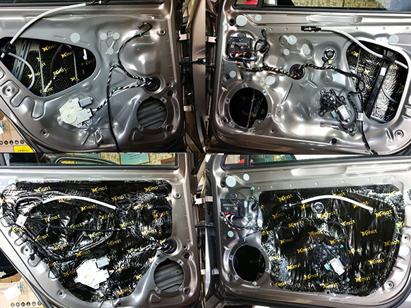 大眾邁騰改裝法國勁浪汽車音響愛威備胎低音炮