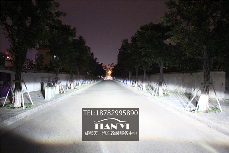 米石激光大燈新漢蘭達(dá)改燈透鏡成都天一車燈改裝店