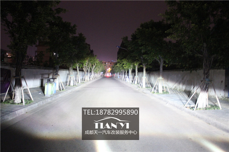 米石激光大燈新漢蘭達(dá)改燈透鏡成都天一車燈改裝店