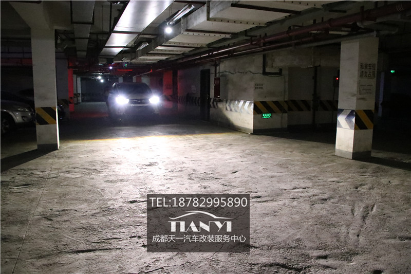 米石激光大燈新漢蘭達(dá)改燈透鏡成都天一車燈改裝店