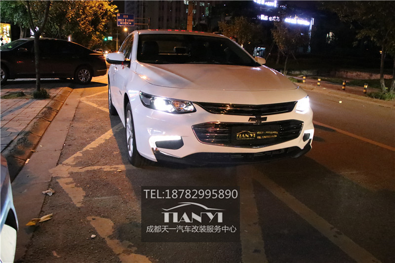 成都天一車燈改裝店邁銳寶XL改燈米石LED大燈透鏡