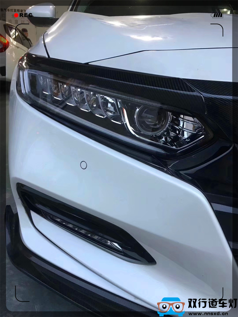 【南寧雙行道車燈】-十代雅閣一抹藍(lán)+遠(yuǎn)光套件-南寧改裝米石LED