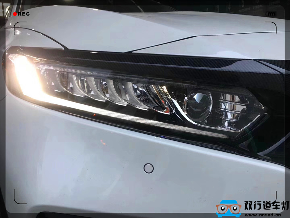 【南寧雙行道車燈】-十代雅閣一抹藍(lán)+遠(yuǎn)光套件-南寧改裝米石LED
