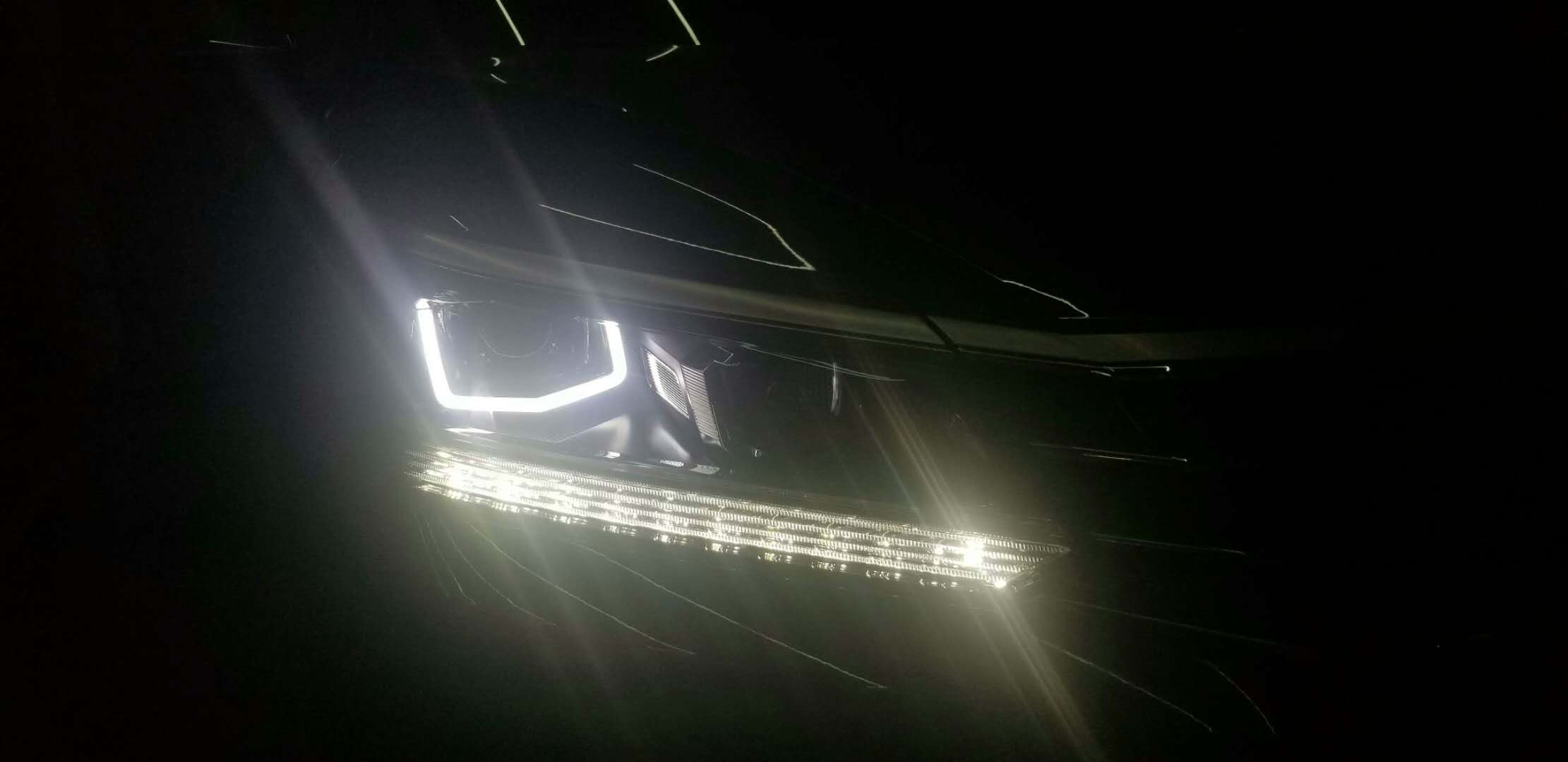 帕薩特升級LED透鏡加裝日行燈新鄉(xiāng)探路者改燈專業(yè)汽車燈光升級