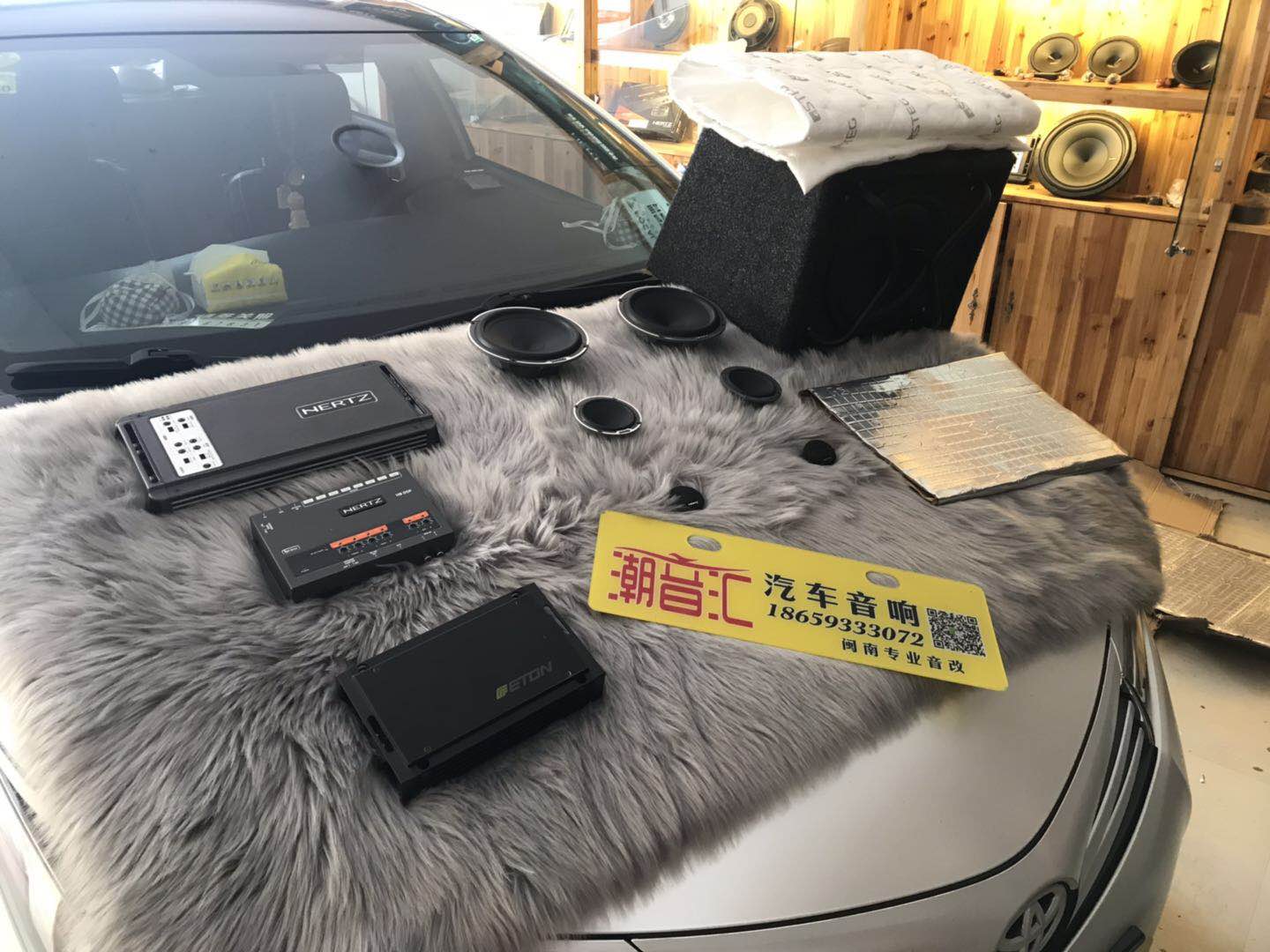 漳州潮音匯汽車音響豐田卡羅拉升級(jí)四門STEG史泰格隔音降噪音響改裝意大利HERTZ赫茲十五周年三分頻喇叭