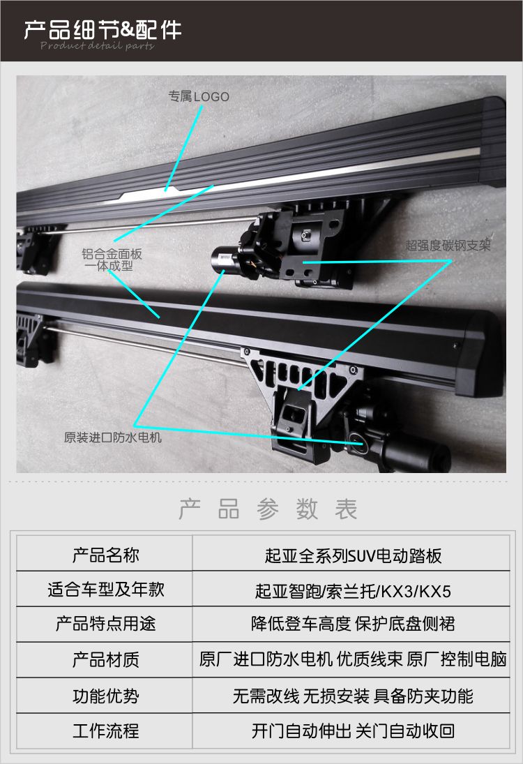 起亞智跑電動(dòng)踏板 起亞智跑電動(dòng)踏板安裝效果分享