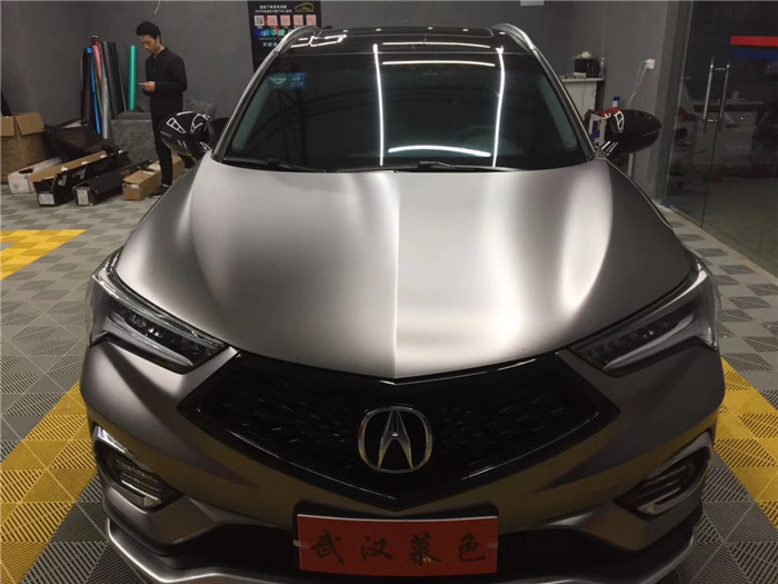 武漢謳歌CDX車身改色裝貼卡孚電光鈦灰效果圖