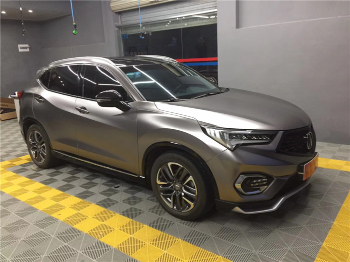 武漢謳歌CDX車身改色裝貼卡孚電光鈦灰效果圖