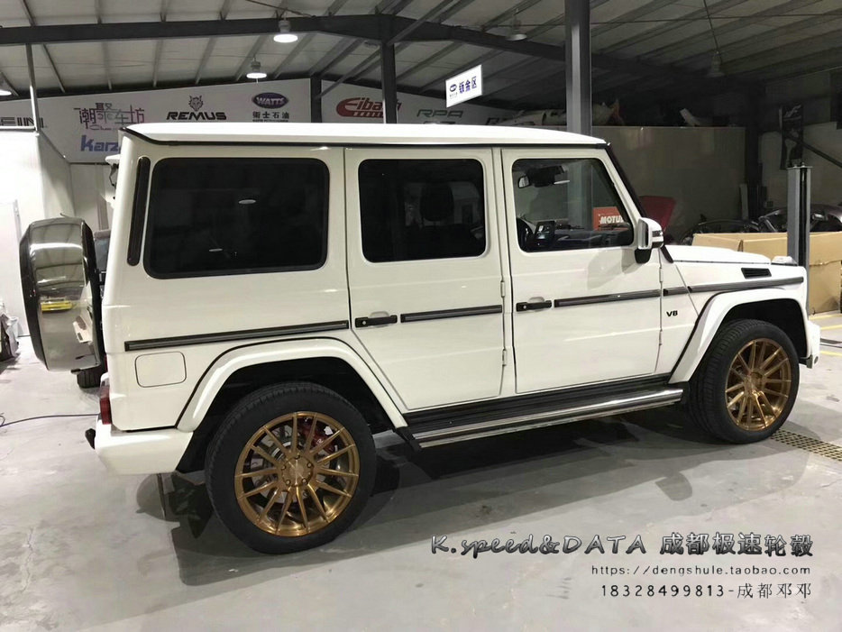 奔馳G500 定制21寸  鍛造輪轂裝車完成