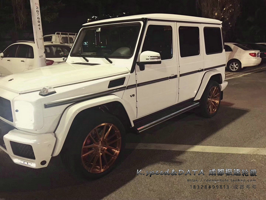 奔馳G500 定制21寸  鍛造輪轂裝車完成