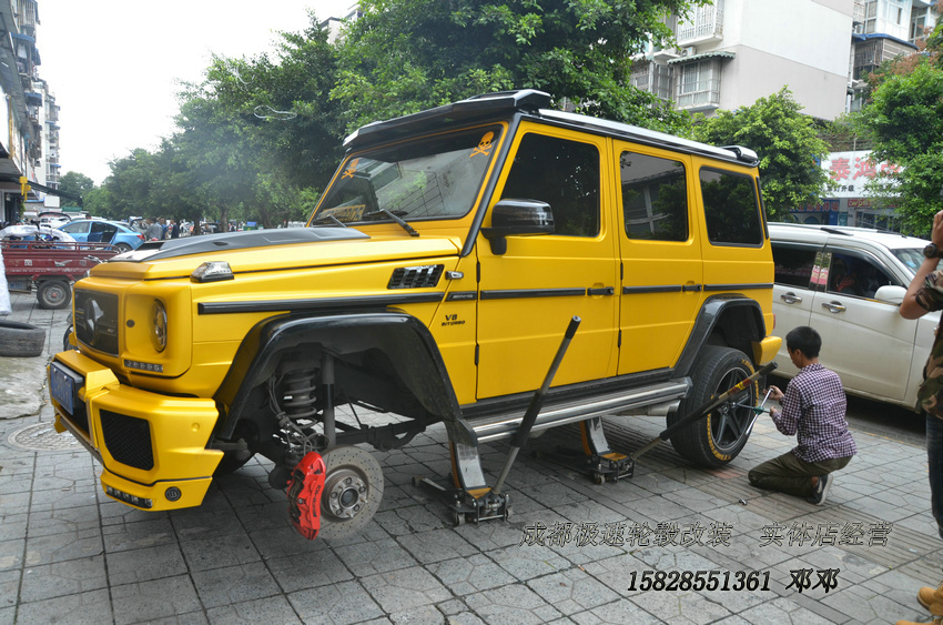 奔馳G350  定制22寸巴博斯鍛造輪轂裝車  成都極速鄧鄧  輪轂改裝