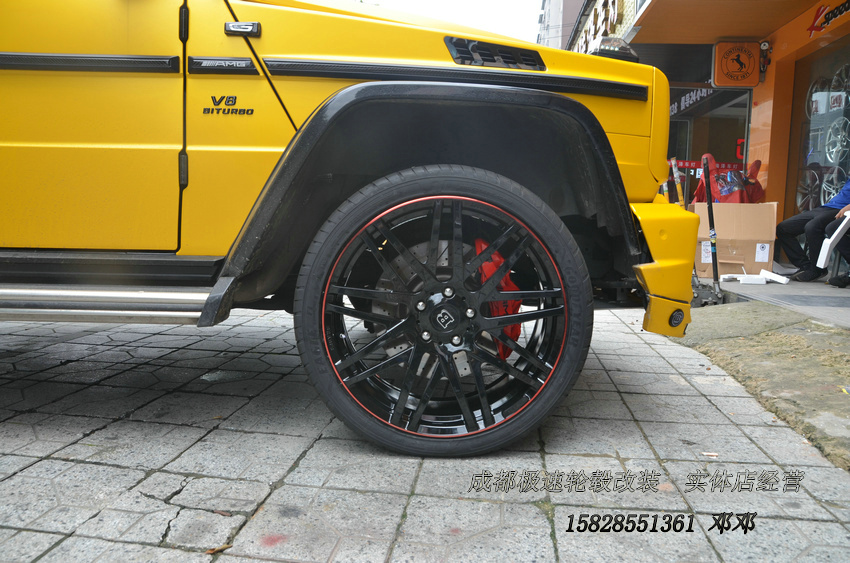 奔馳G350  定制22寸巴博斯鍛造輪轂裝車  成都極速鄧鄧  輪轂改裝