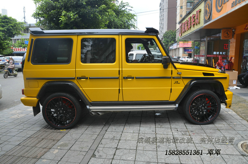 奔馳G350  定制22寸巴博斯鍛造輪轂裝車  成都極速鄧鄧  輪轂改裝