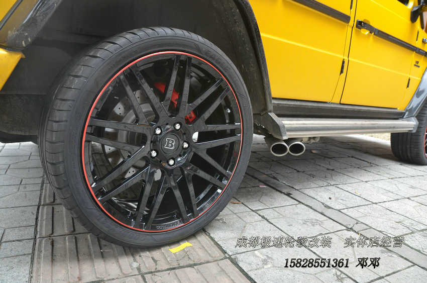 奔馳G350  定制22寸巴博斯鍛造輪轂裝車  成都極速鄧鄧  輪轂改裝