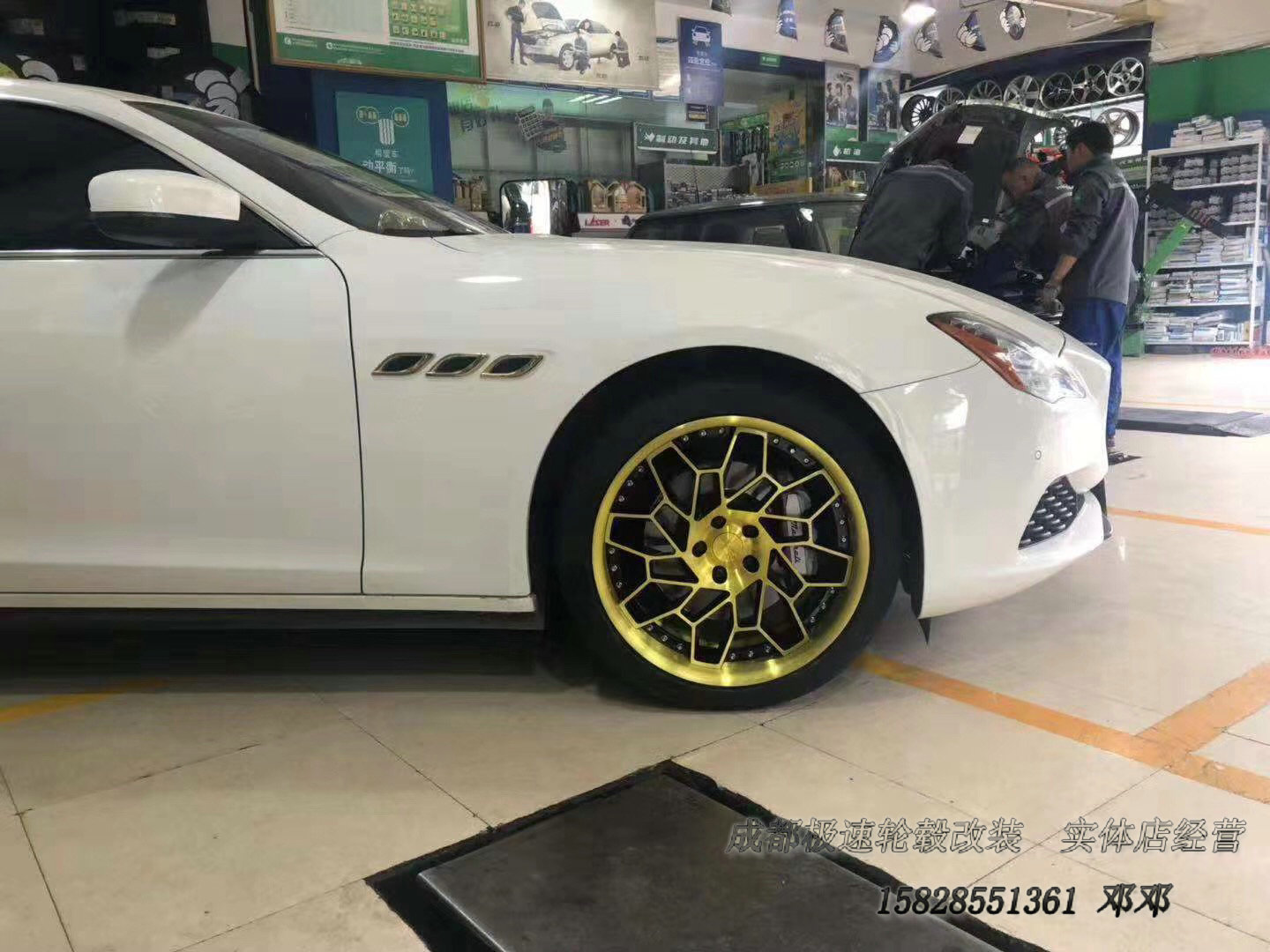 瑪莎拉蒂定制20寸兩片式定制輪轂 到貨裝車(chē)完成