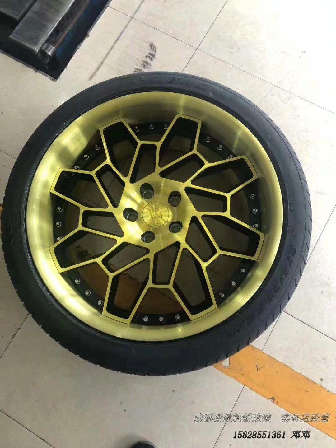 瑪莎拉蒂定制20寸兩片式定制輪轂 到貨裝車(chē)完成