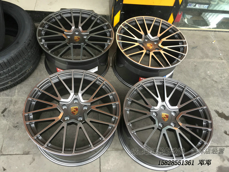 保時(shí)捷卡宴升級(jí)21寸定制鍛造輪轂裝車(chē)完成